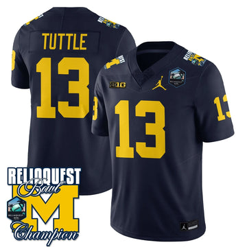Personalized MW 2026 ReliaQuest Bowl Champions Jersey - Jack Tuttle - 13 / Navy Stitched