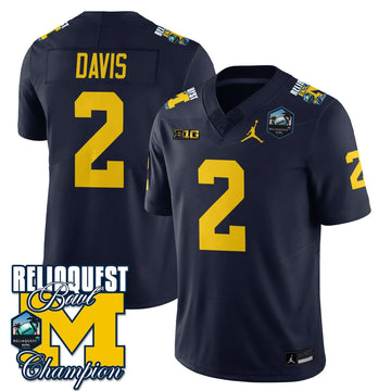 Personalized MW 2026 ReliaQuest Bowl Champions Jersey - Jadyn Davis - 2 / Navy Stitched