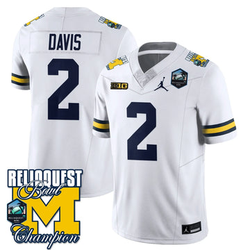 Personalized MW 2026 ReliaQuest Bowl Champions Jersey - Jadyn Davis - 2 / White Stitched