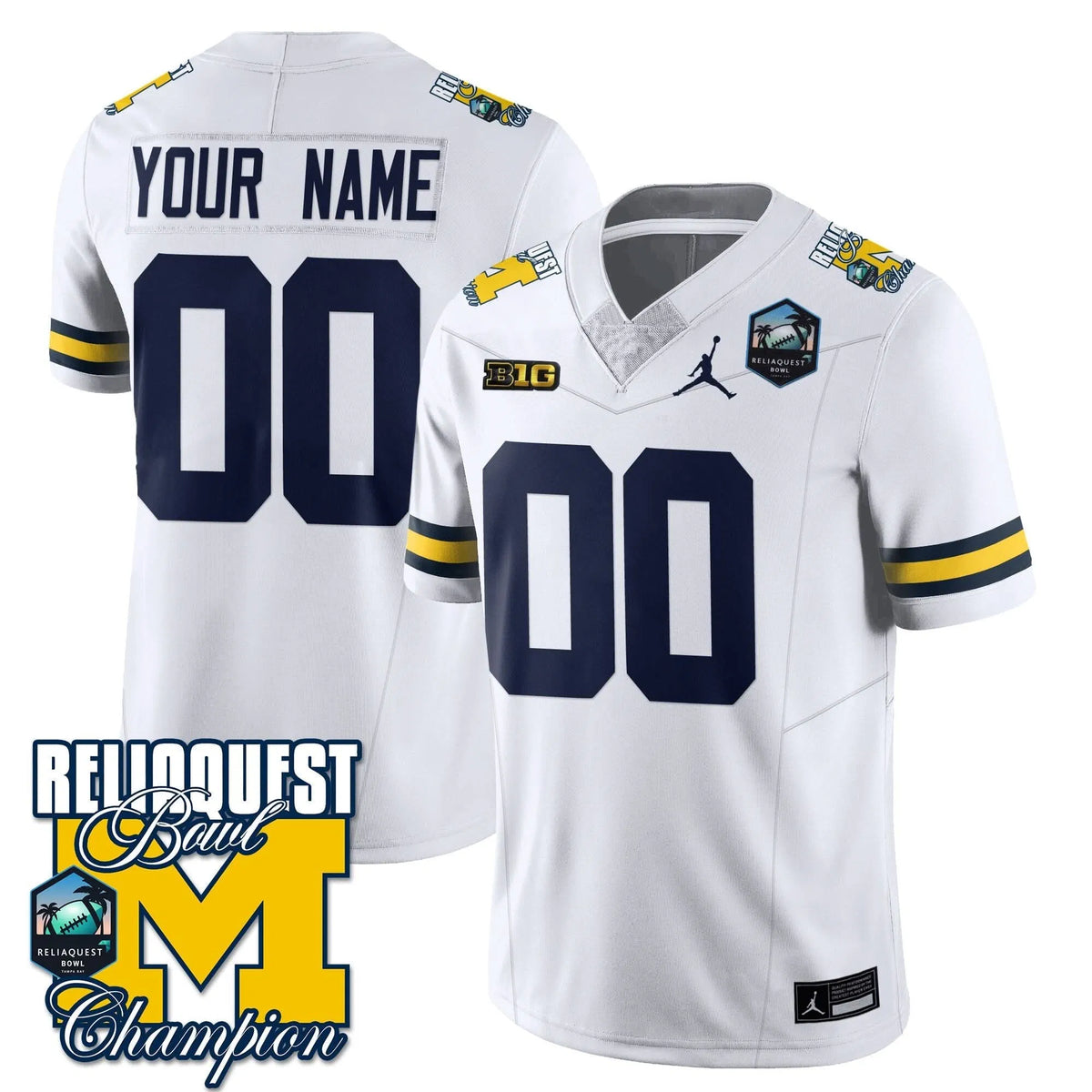 Personalized Custom Gender/Name MW 2026 ReliaQuest Bowl Champions Jersey - White Stitched