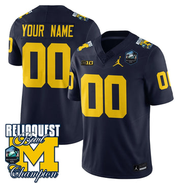 Personalized Custom Gender/Name MW 2026 ReliaQuest Bowl Champions Jersey - Navy Stitched