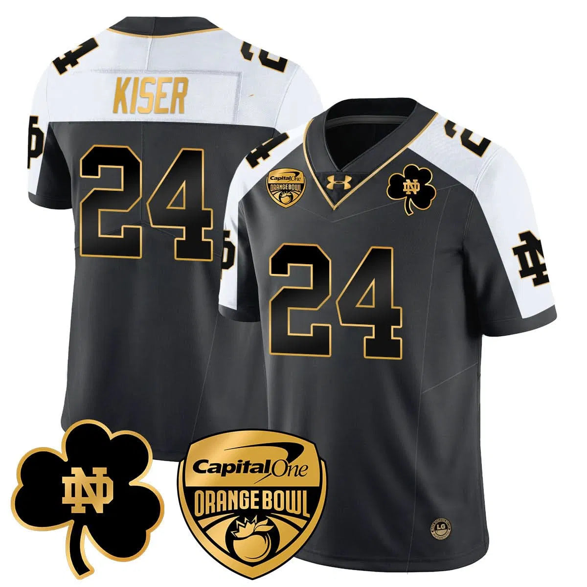 Personalized NDFI 2026 Orange Bowl Jersey - Alternate / Jack Kiser Stitched