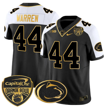 Personalized PSU Orange Bowl Patch Gold Vapor Limited Jersey - Alternate / Tyler Warren Stitched