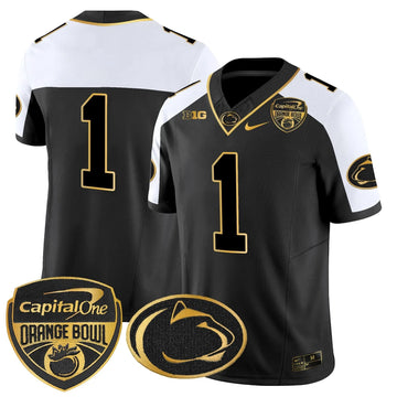 Personalized PSU Orange Bowl Patch Gold Vapor Limited Jersey - Alternate / #1 Team Stitched