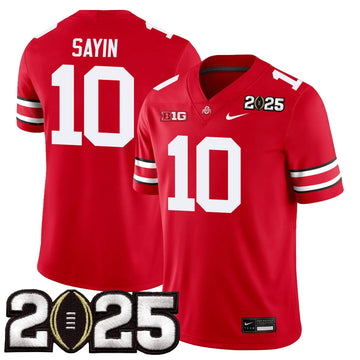 Personalized OSB Jersey - CFP Final Patch - SAYIN - 10 / Red Stitched