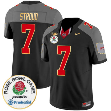 Personalized OSB Rose Bowl Gold Trim Vapor Limited Jersey - Black Special / C J Stroud Stitched