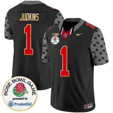 Personalized OSB Rose Bowl Gold Trim Vapor Limited Jersey - Black / Quinshon Judkins Stitched