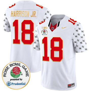 Personalized OSB Rose Bowl Gold Trim Vapor Limited Jersey - White Limited / Marvin Harrison Jr Stitched