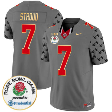 Personalized OSB Rose Bowl Gold Trim Vapor Limited Jersey - Gray / C J Stroud Stitched