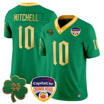 Personalized NDFI 2026 Orange Bowl Patch Vapor Limited Jersey V2 - Throwback / Kris Mitchell Stitched