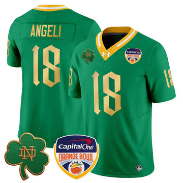 Personalized NDFI 2026 Orange Bowl Patch Vapor Limited Jersey V2 - Throwback / Steve Angeli Stitched
