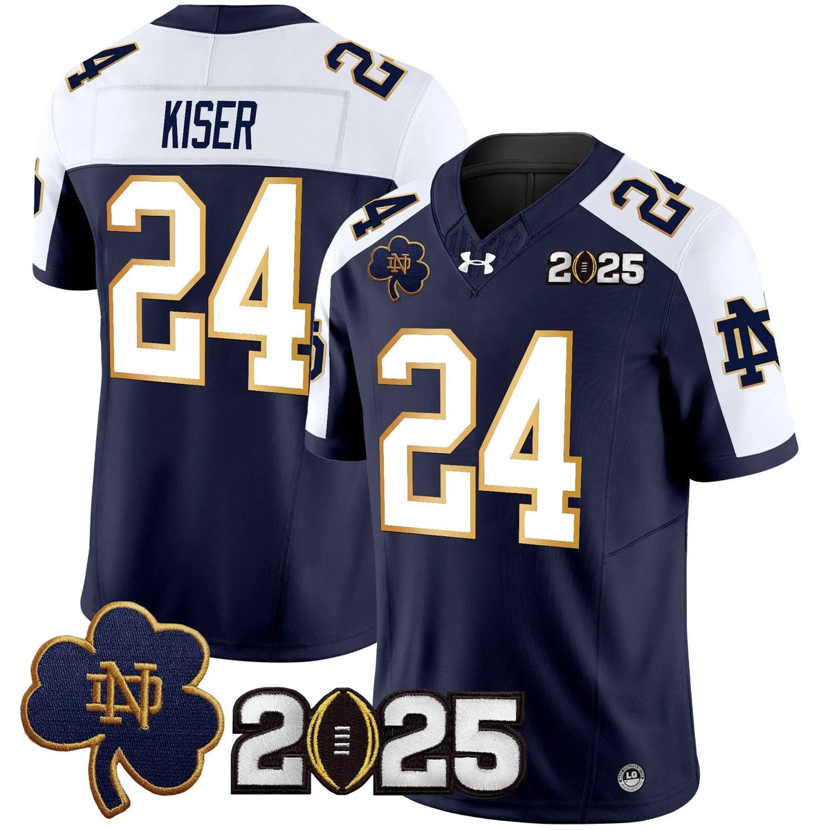Personalized NDFI 2026 CFP Final Patch Vapor Limited Jersey - Navy Alternate / Jack Kiser Stitched