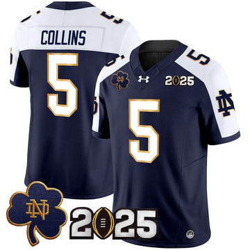 Personalized NDFI 2026 CFP Final Patch Vapor Limited Jersey - Navy Alternate / Beaux Collins Stitched