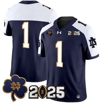 Personalized NDFI 2026 CFP Final Patch Vapor Limited Jersey - Navy Alternate / #1 Team Stitched