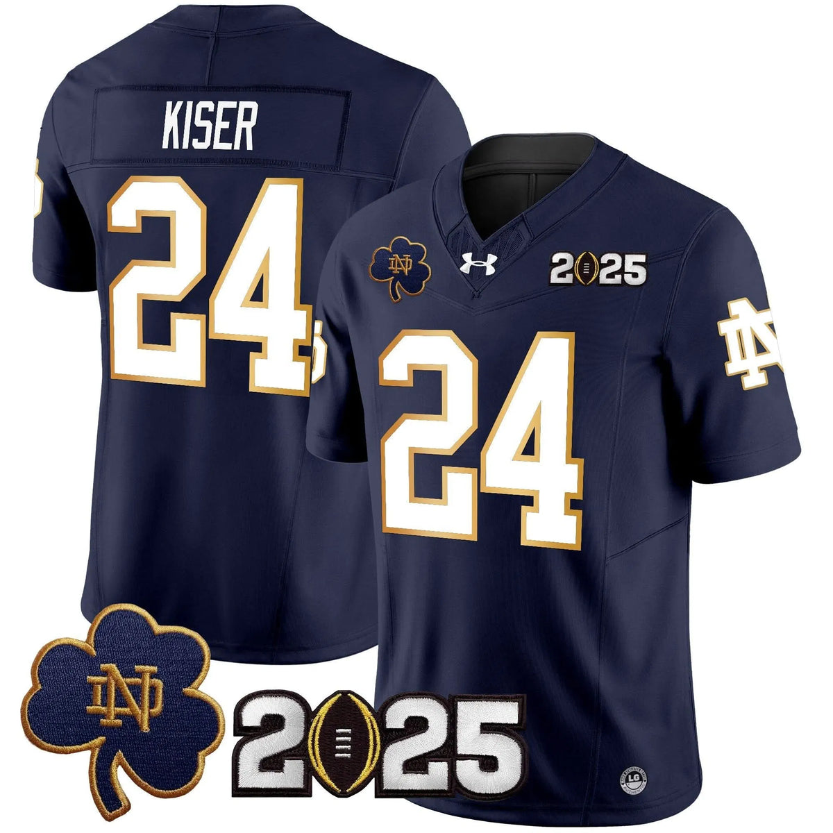 Personalized NDFI 2026 CFP Final Patch Vapor Limited Jersey - Navy / Jack Kiser Stitched