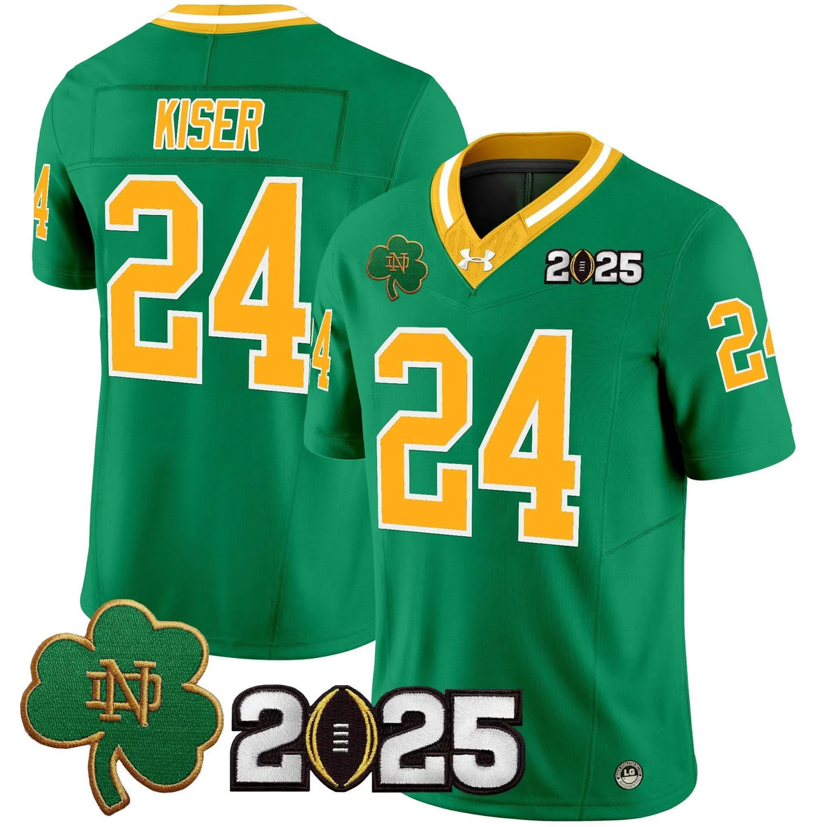 Personalized NDFI 2026 CFP Final Patch Vapor Limited Jersey - Throwback / Jack Kiser Stitched