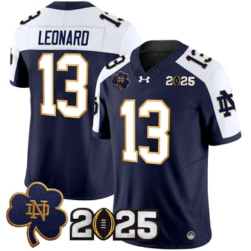Personalized NDFI 2026 CFP Final Patch Vapor Limited Jersey - Navy Alternate / Riley Leonard Stitched