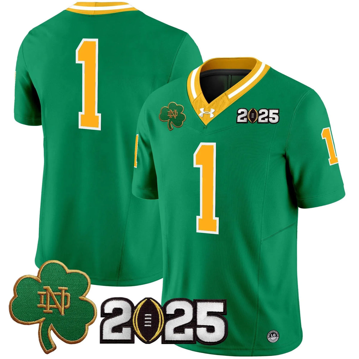 Personalized NDFI 2026 CFP Final Patch Vapor Limited Jersey - Throwback / #1 Team Stitched
