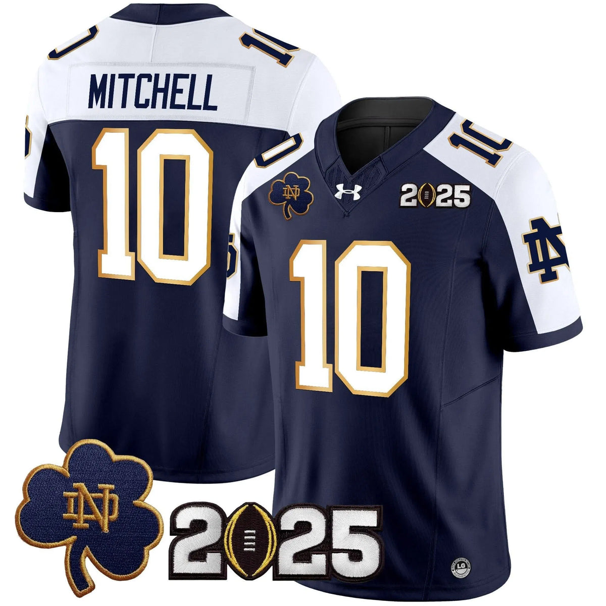 Personalized NDFI 2026 CFP Final Patch Vapor Limited Jersey - Navy Alternate / Kris Mitchell Stitched