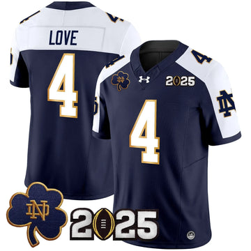 Personalized NDFI 2026 CFP Final Patch Vapor Limited Jersey - Navy Alternate / Jeremiyah Love Stitched