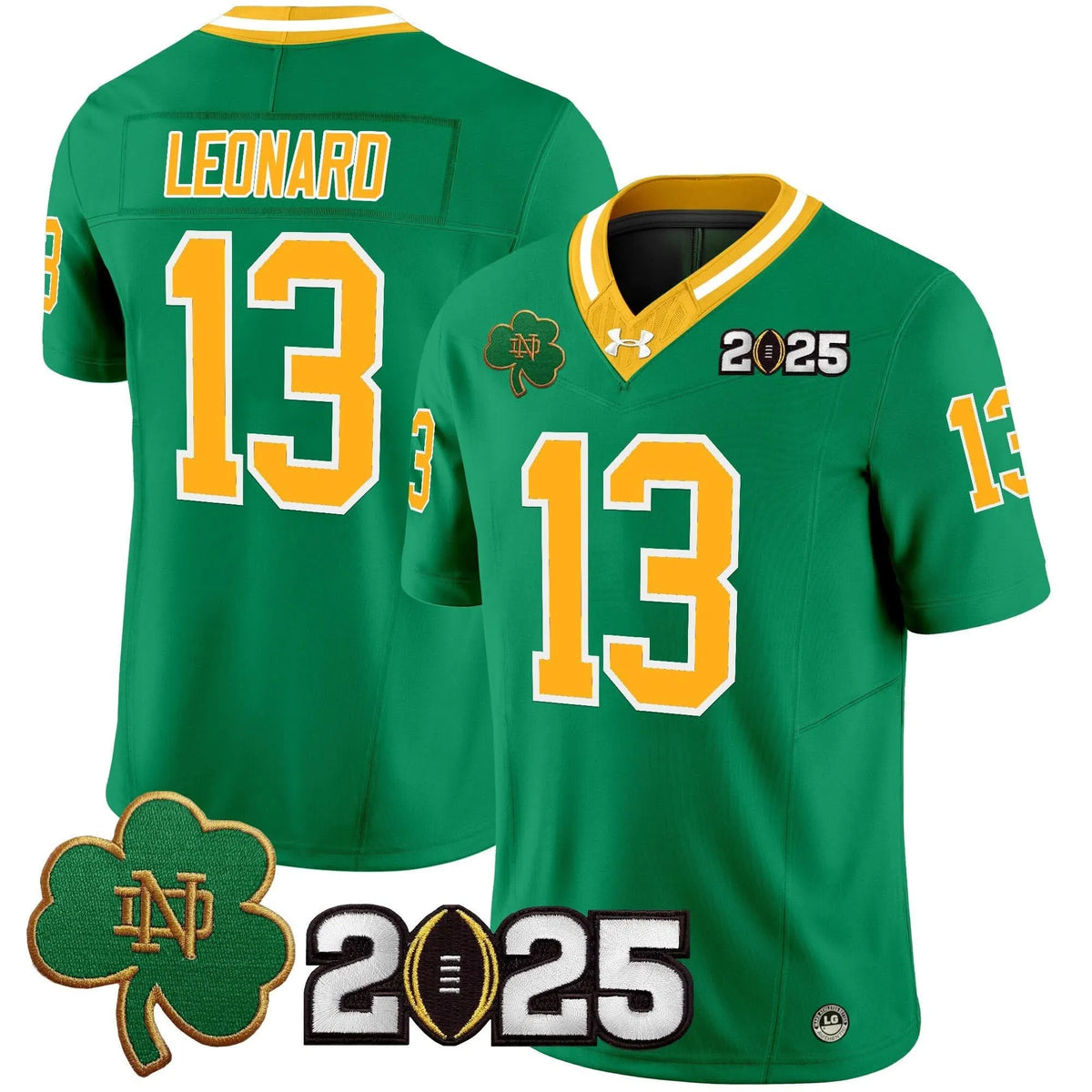Personalized NDFI 2026 CFP Final Patch Vapor Limited Jersey - Throwback / Riley Leonard Stitched