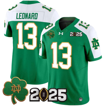 Personalized NDFI 2026 CFP Final Patch Vapor Limited Jersey - Green Alternate / Riley Leonard Stitched