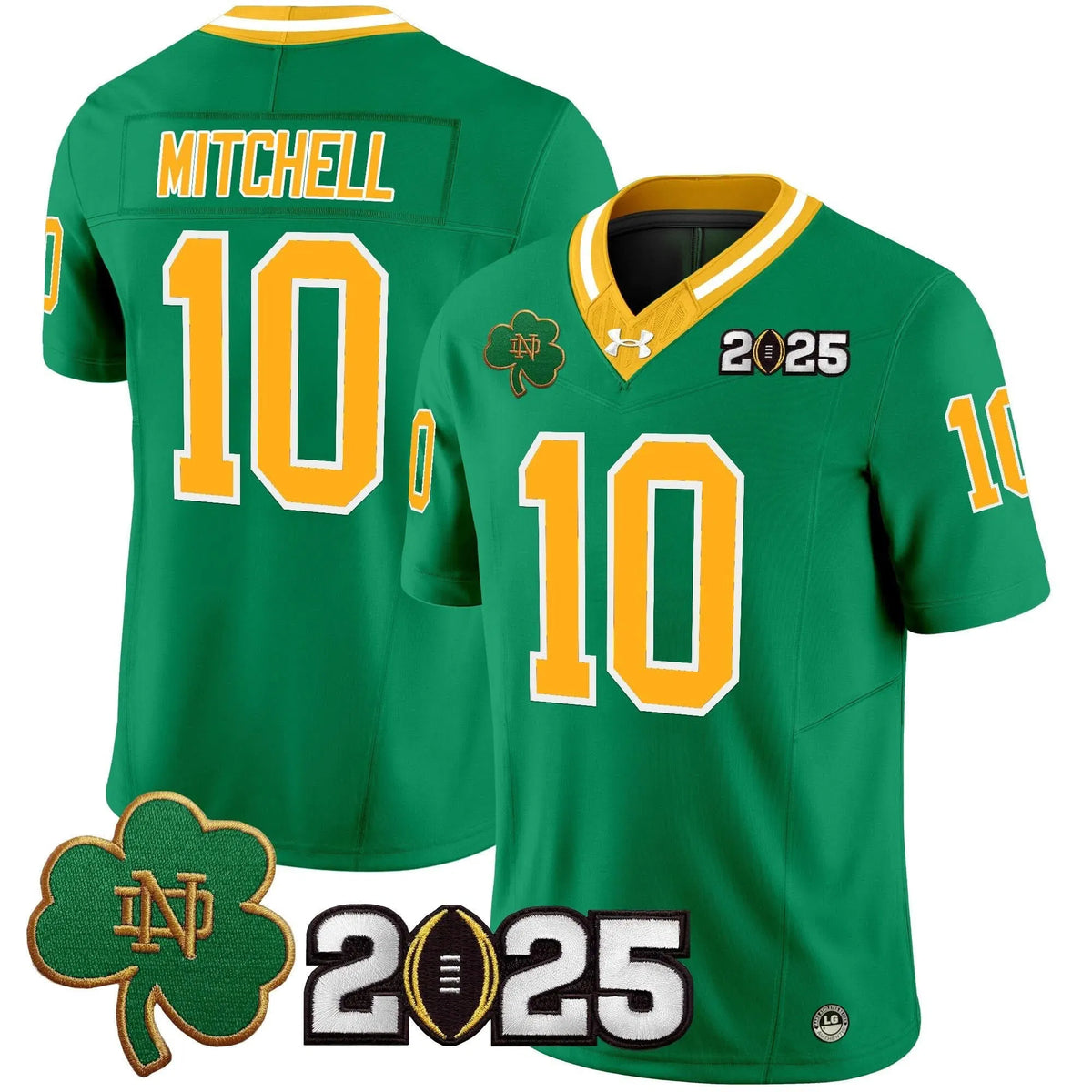 Personalized NDFI 2026 CFP Final Patch Vapor Limited Jersey - Throwback / Kris Mitchell Stitched