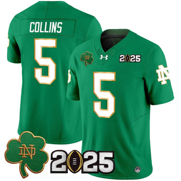 Personalized NDFI 2026 CFP Final Patch Vapor Limited Jersey - Green / Beaux Collins Stitched