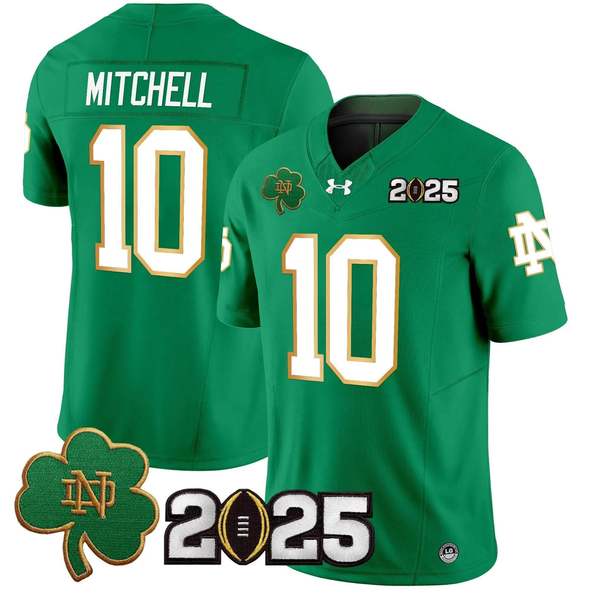 Personalized NDFI 2026 CFP Final Patch Vapor Limited Jersey - Green / Kris Mitchell Stitched