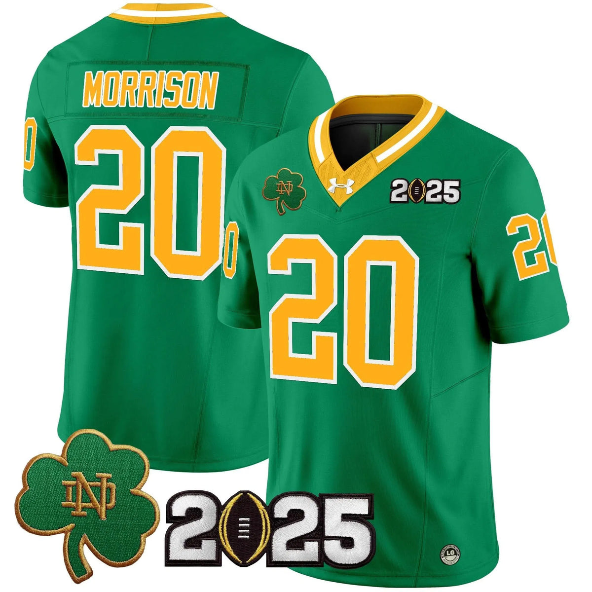 Personalized NDFI 2026 CFP Final Patch Vapor Limited Jersey - Throwback / Benjamin Morrison Stitched