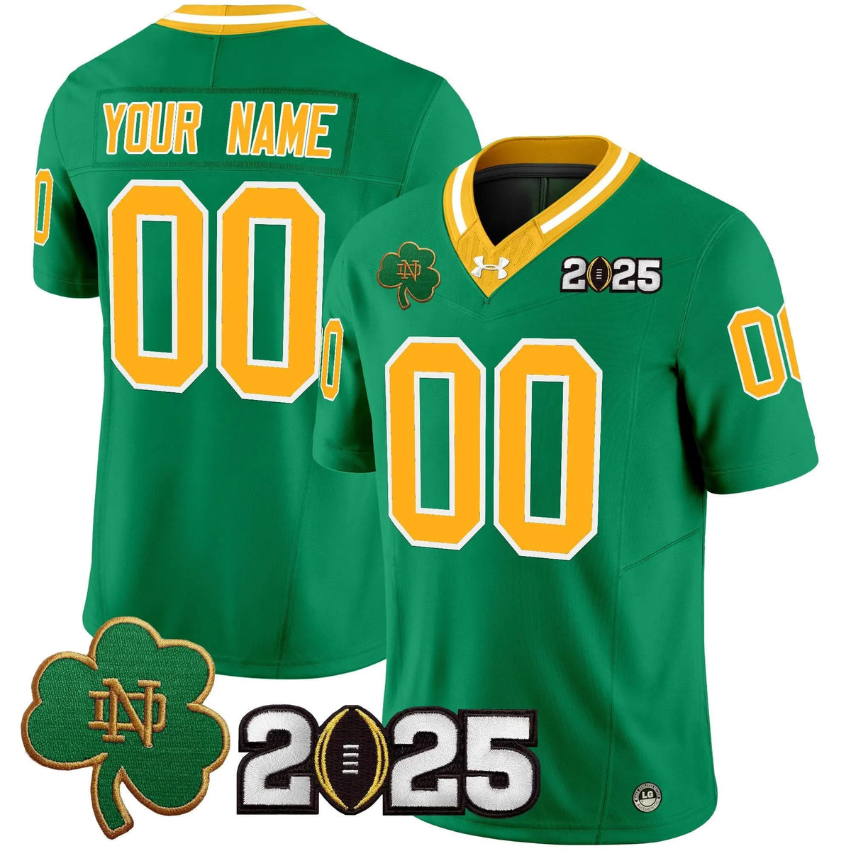 Personalized NDFI 2026 CFP Final Patch Vapor Limited Custom Jersey - Throwback Stitched