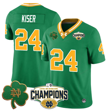 Personalized NDFI 2026 Orange Bowl Champions Jersey N5 - Throwback / Jack Kiser Stitched