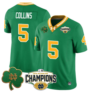 Personalized NDFI 2026 Orange Bowl Champions Jersey N5 - Throwback / Beaux Collins Stitched