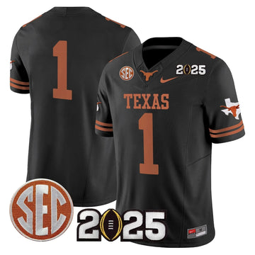 Personalized TL 2026 CFP Final Patch Vapor Limited Jersey - Black / #1 Team Stitched