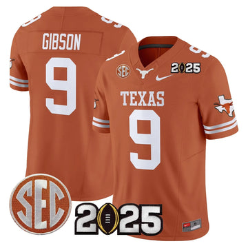 Personalized TL 2026 CFP Final Patch Vapor Limited Jersey - Texas Orange / Jerrick Gibson Stitched