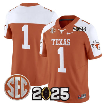 Personalized TL 2026 CFP Final Patch Vapor Limited Jersey - Orange Alternate / #1 Team Stitched
