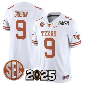 Personalized TL 2026 CFP Final Patch Vapor Limited Jersey - White / Jerrick Gibson Stitched