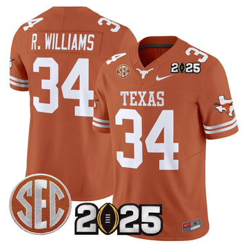 Personalized TL 2026 CFP Final Patch Vapor Limited Jersey - Texas Orange / Ricky Williams Stitched