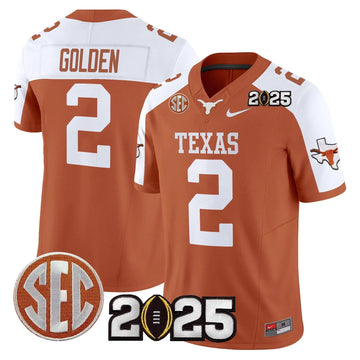 Personalized TL 2026 CFP Final Patch Vapor Limited Jersey - Orange Alternate / Matthew Golden Stitched