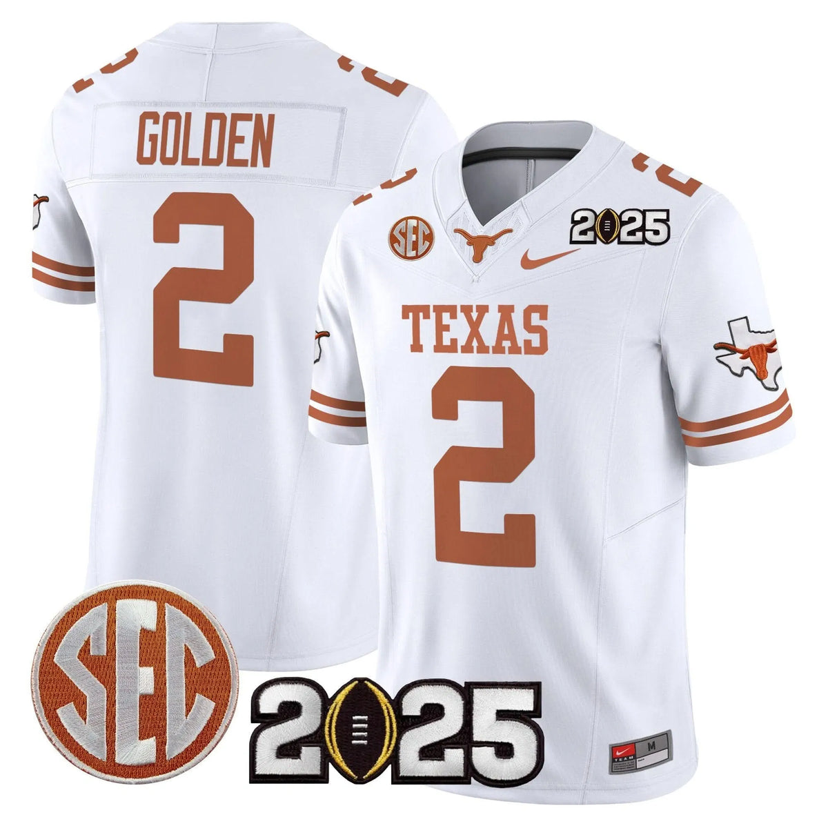 Personalized TL 2026 CFP Final Patch Vapor Limited Jersey - White / Matthew Golden Stitched