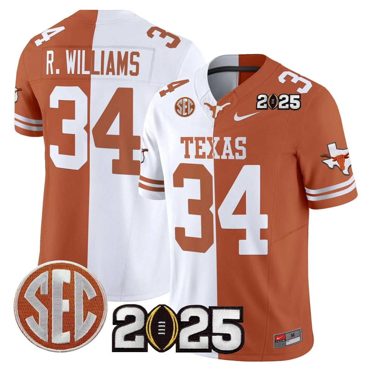 Personalized TL 2026 CFP Final Patch Vapor Limited Jersey - Split / Ricky Williams Stitched