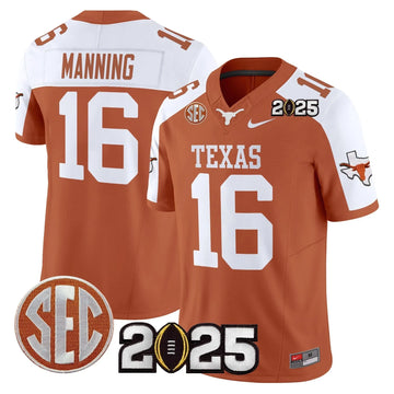 Personalized TL 2026 CFP Final Patch Vapor Limited Jersey - Orange Alternate / Arch Manning Stitched