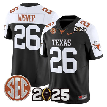 Personalized TL 2026 CFP Final Patch Vapor Limited Jersey - Black Alternate / Quintrevion Wisner Stitched