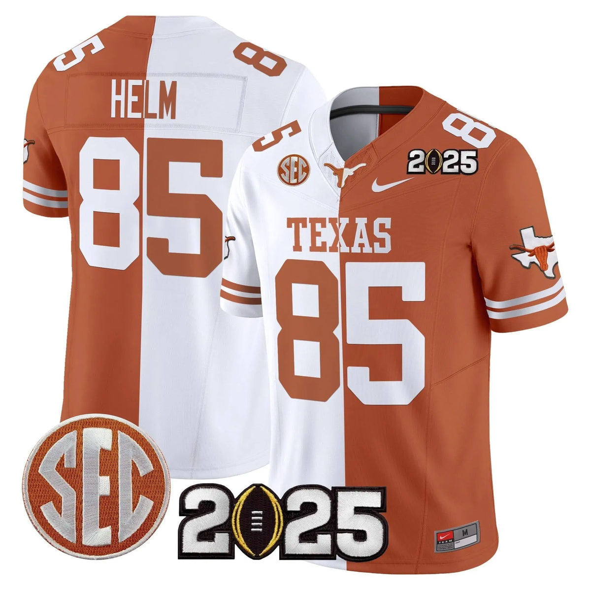 Personalized TL 2026 CFP Final Patch Vapor Limited Jersey - Split / Gunnar Helm Stitched