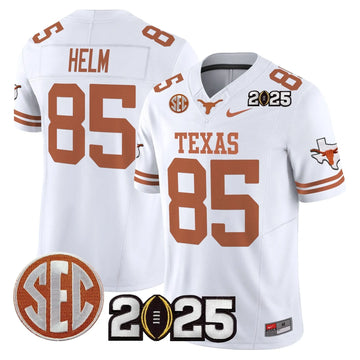 Personalized TL 2026 CFP Final Patch Vapor Limited Jersey - White / Gunnar Helm Stitched