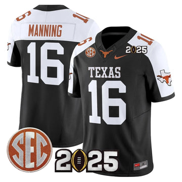 Personalized TL 2026 CFP Final Patch Vapor Limited Jersey - Black Alternate / Arch Manning Stitched