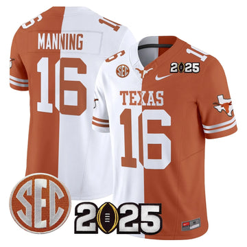 Personalized TL 2026 CFP Final Patch Vapor Limited Jersey - Split / Arch Manning Stitched