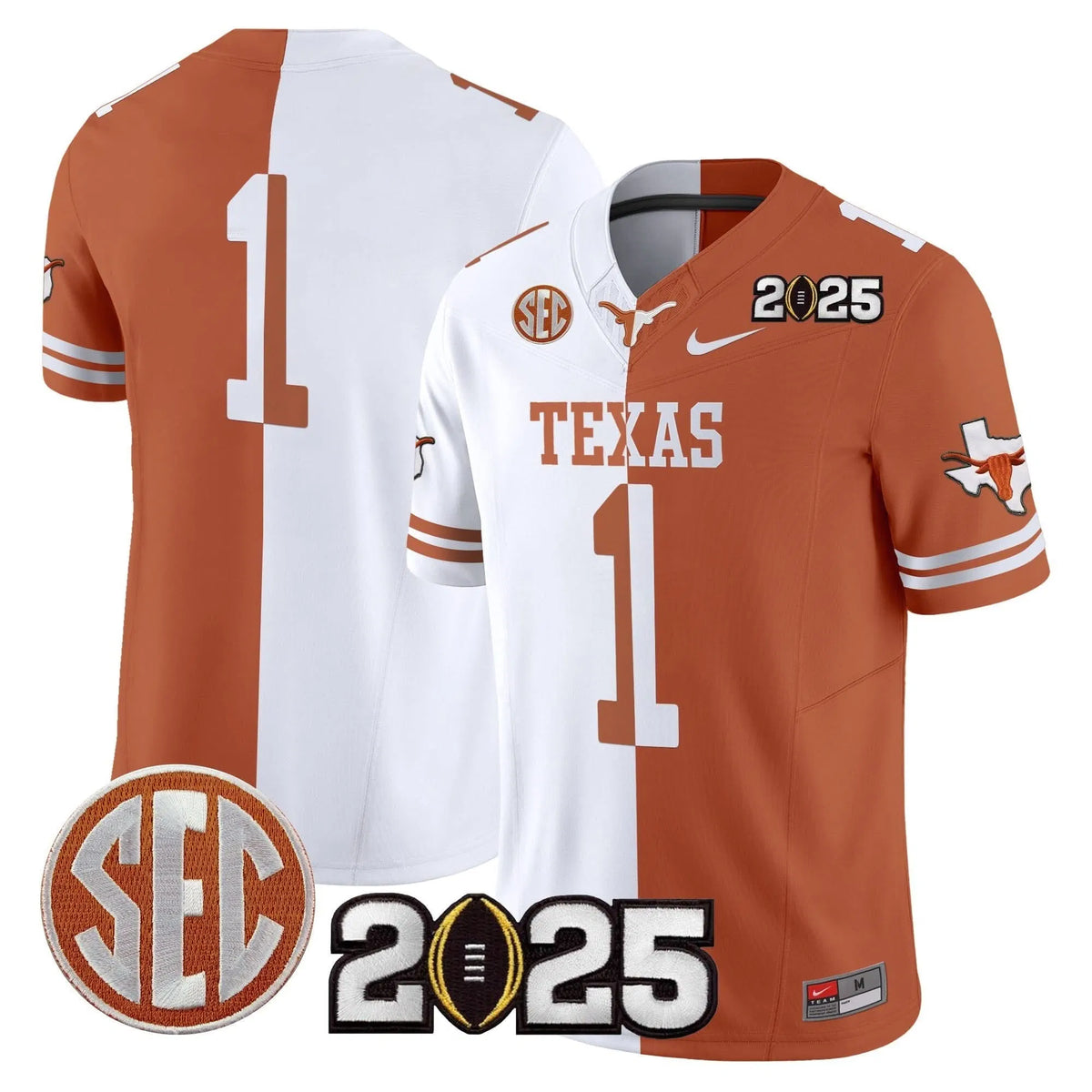 Personalized TL 2026 CFP Final Patch Vapor Limited Jersey - Split / #1 Team Stitched