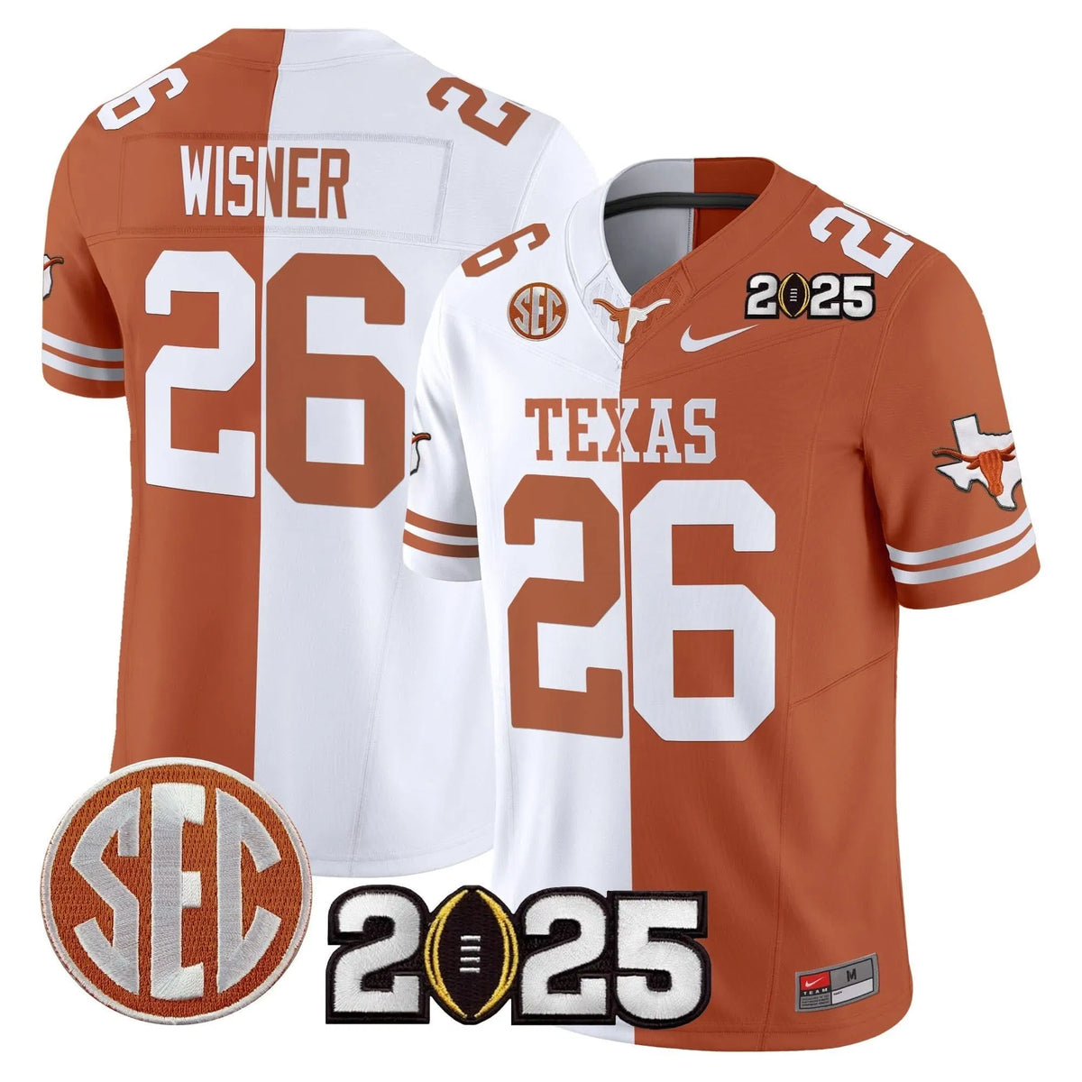 Personalized TL 2026 CFP Final Patch Vapor Limited Jersey - Split / Quintrevion Wisner Stitched