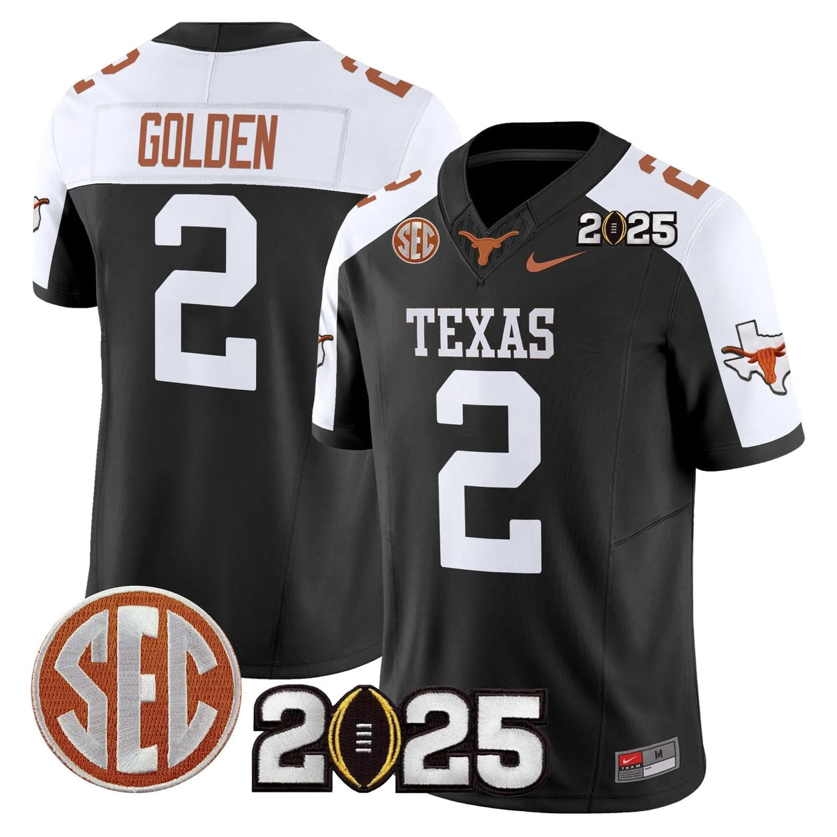 Personalized TL 2026 CFP Final Patch Vapor Limited Jersey - Black Alternate / Matthew Golden Stitched